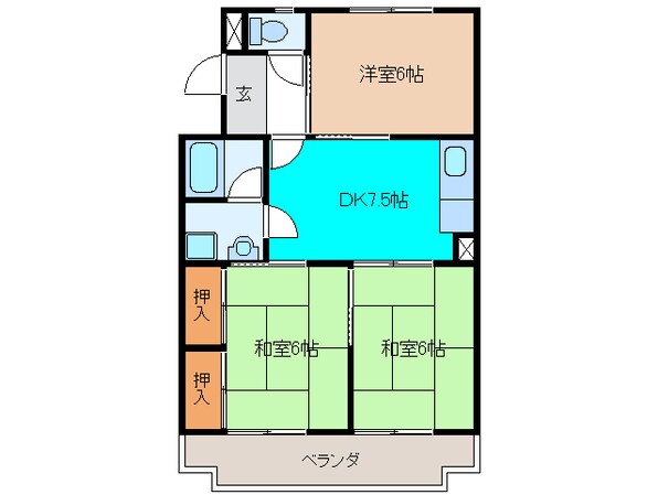 フレンズシャトーの物件間取画像